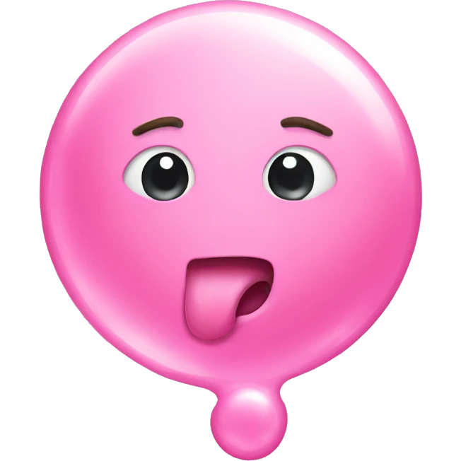Pink bubble gum  emoji