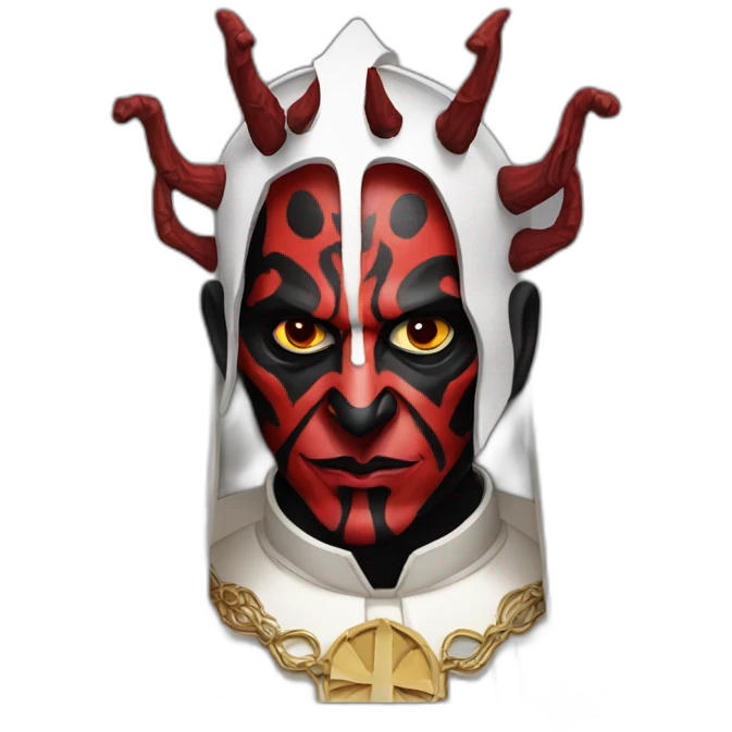 Darth maul as the pope emoji