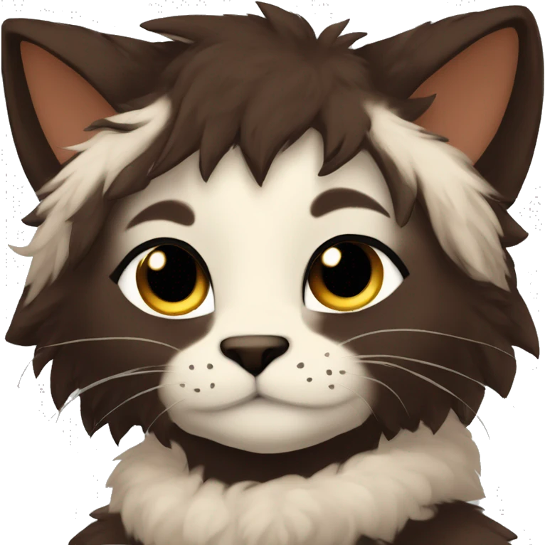 Anthro Shy Cute Cool Edgy Pretty Dark Brown Furry Feline Animal Anthro Sona emoji