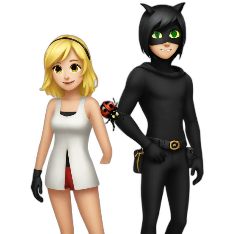 Ladybug and chat noir emoji
