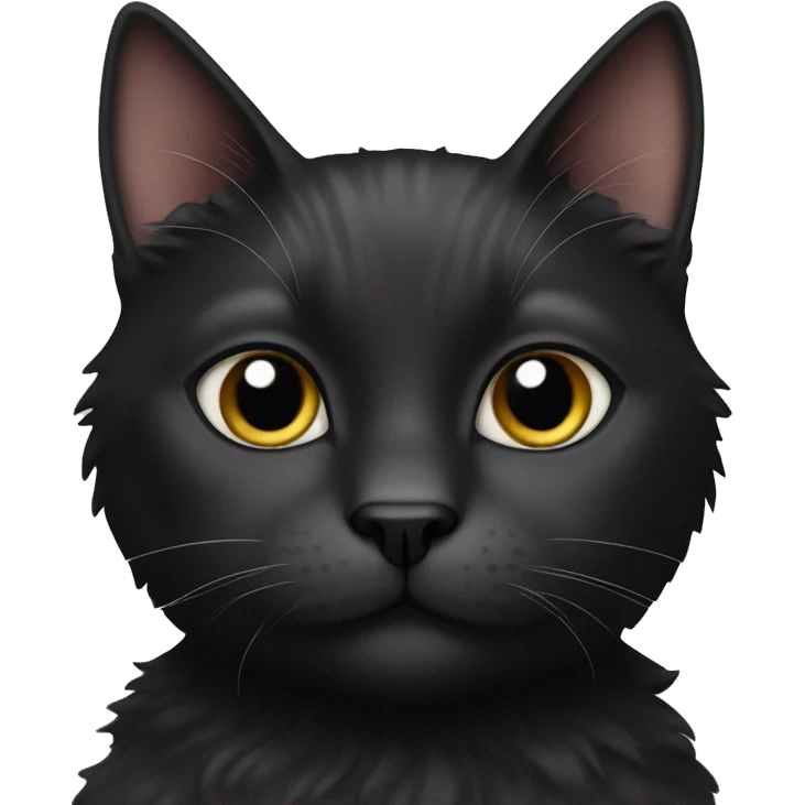 Black Chantilly cat emoji