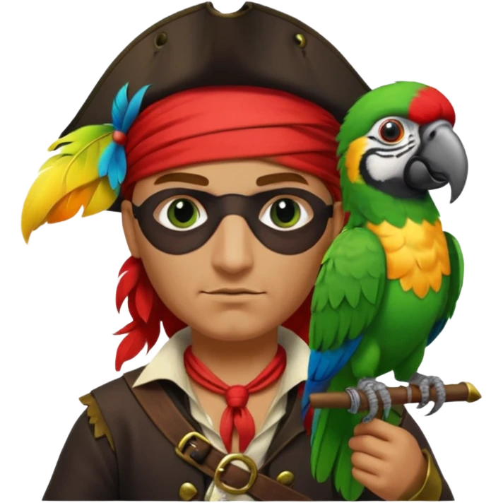 pirate and parrot emoji