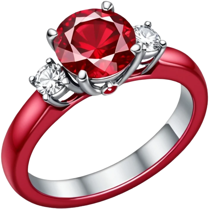 glitter rubi diamond married ring prata emoji