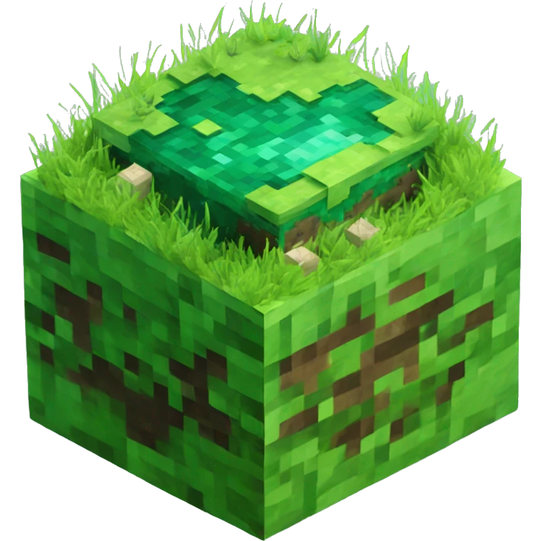 Minecraft grass planet emoji