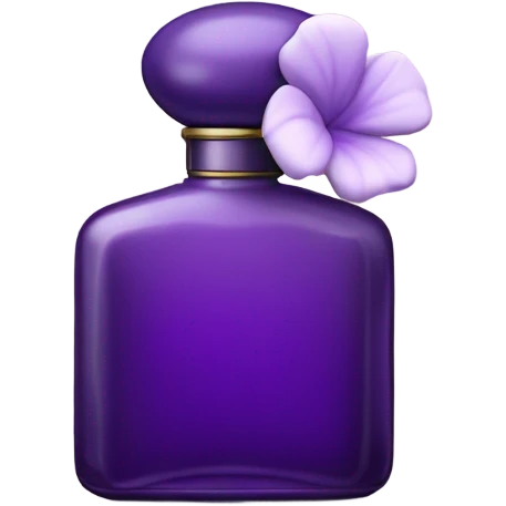 Aesthetic view of violet gardenias with a classic violet perfume bottle.
 emoji