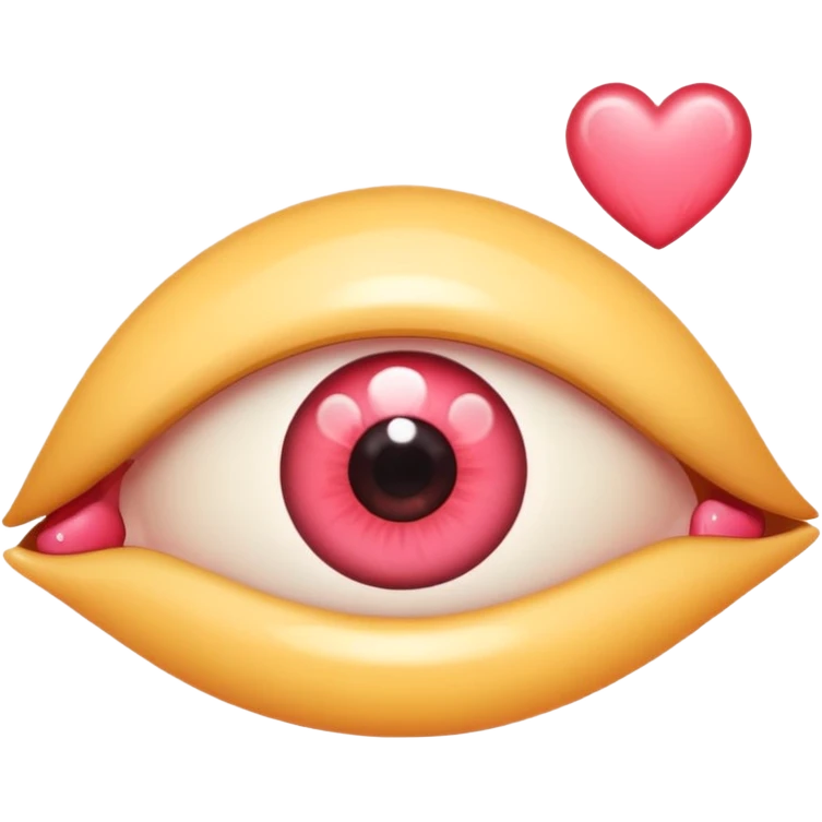 Dreamy eye hearts drool emoji