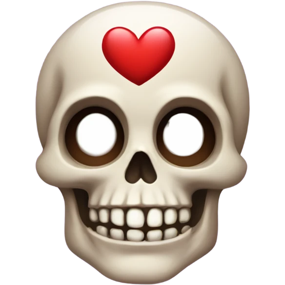 Calavera con ojos de corazòn emoji