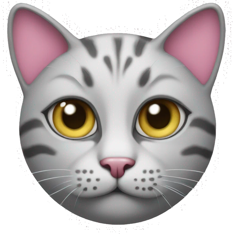 Cat with pink eyes emoji