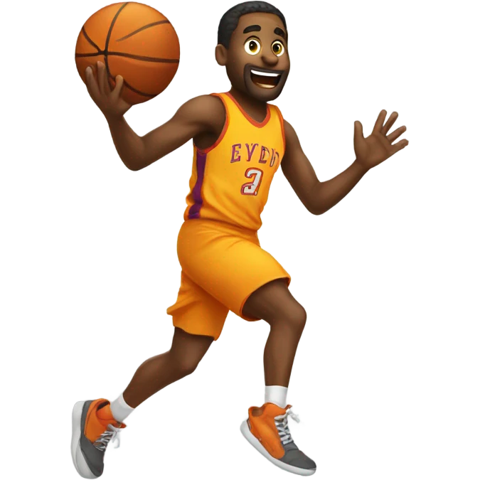 Flying basketball player  emoji