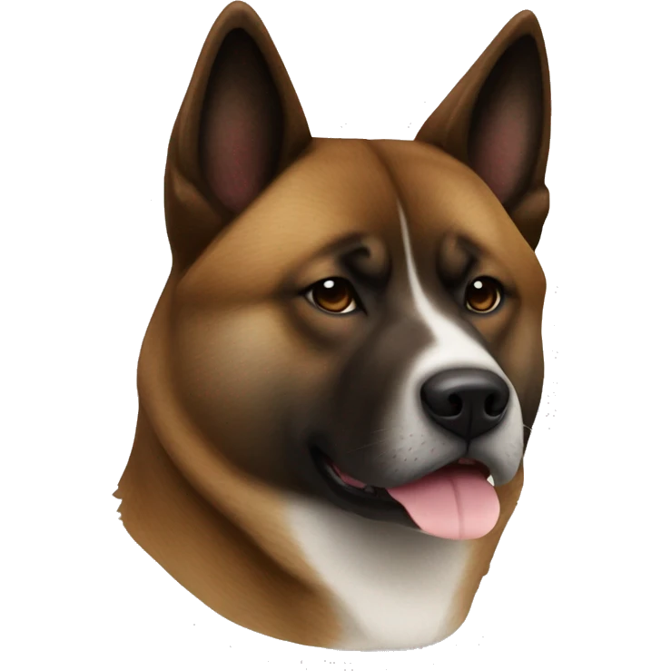 Brown Fully Brindle Akita Inu skinny without white emoji