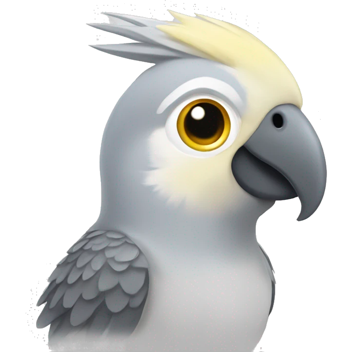 Silver cockatiel emoji