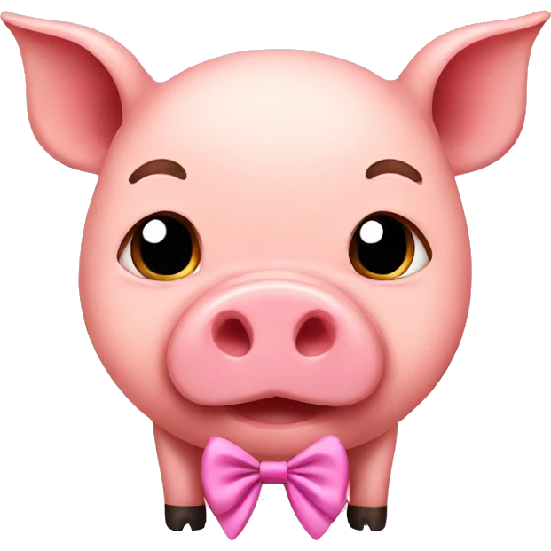 pig with a bow emoji