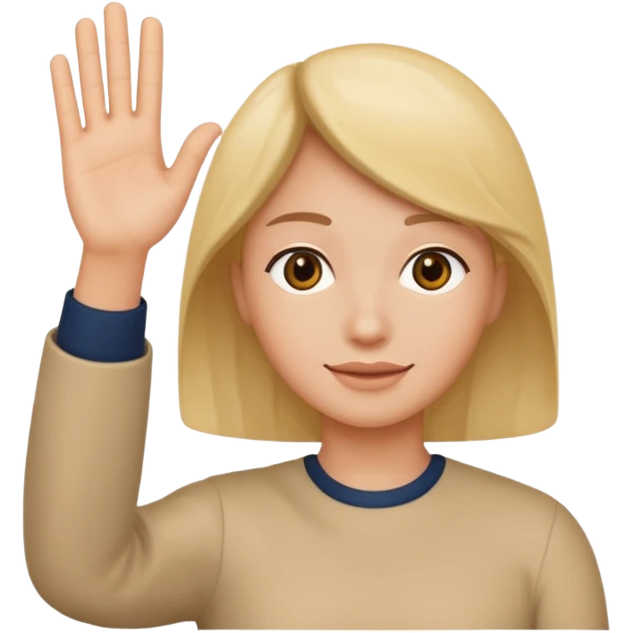 hello waving hand SMS emoji