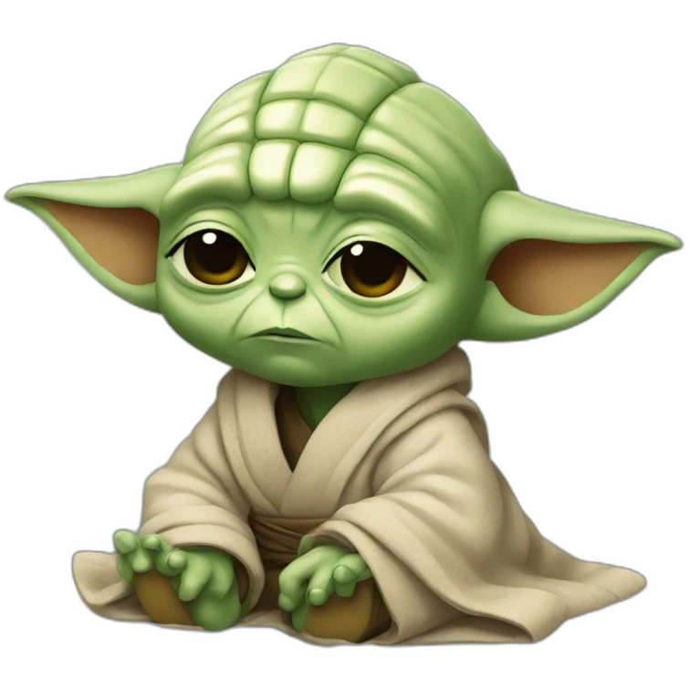 Bebe yoda qui dort emoji