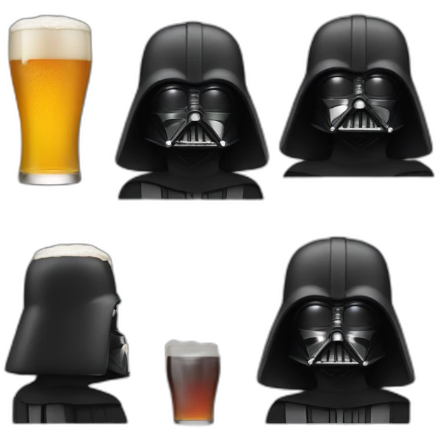 Dark vador qui boit une bier emoji