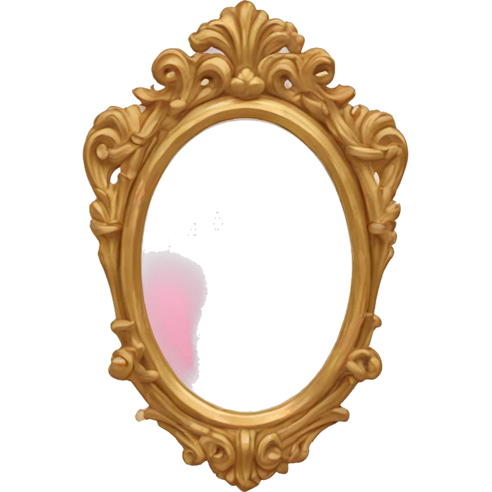 Gold and pink vintage mirror  emoji