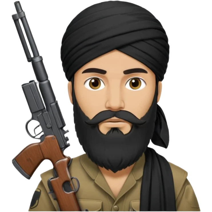 Taliban with gun one piece emoji