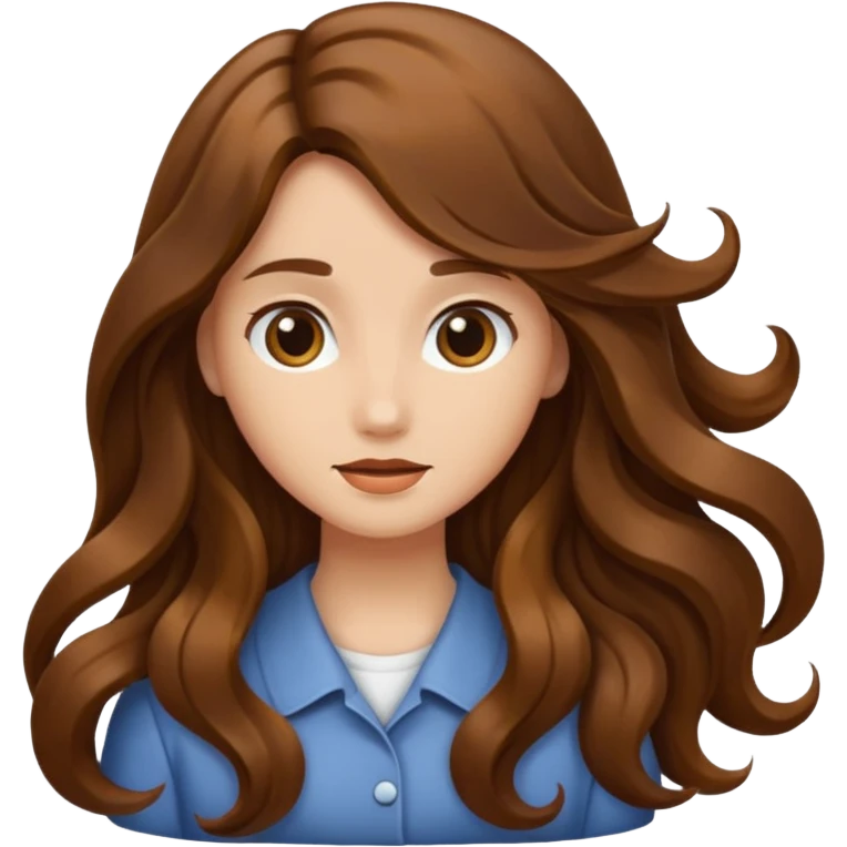 Just a long hair flowing emoji