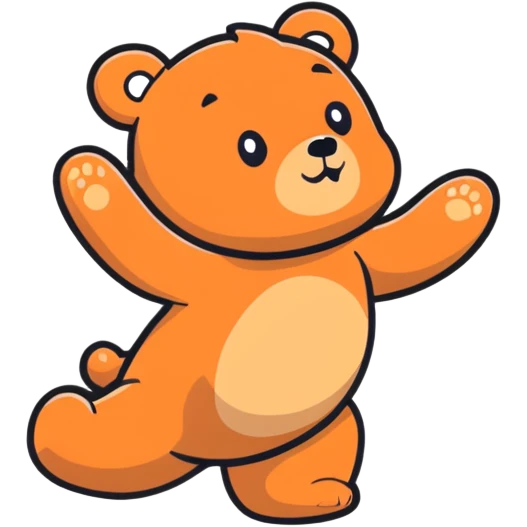 Bear cute dance emoji