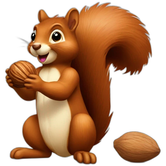 squirrel with nut emoji