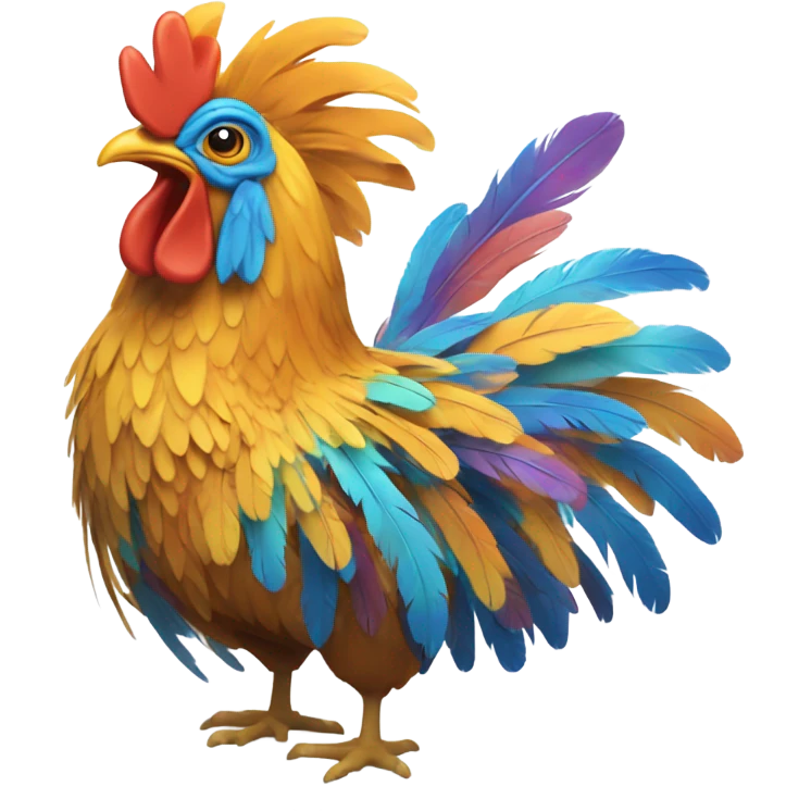 Part chicken part cyclone emoji