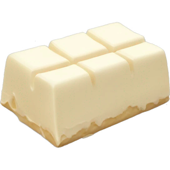 White chocolate bar emoji