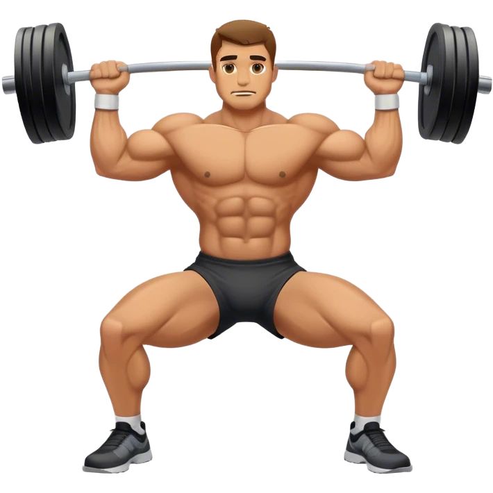 buff man weighted lunges emoji