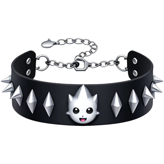 kawaii goth spike choker  emoji