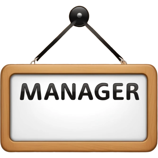 manager sign emoji
