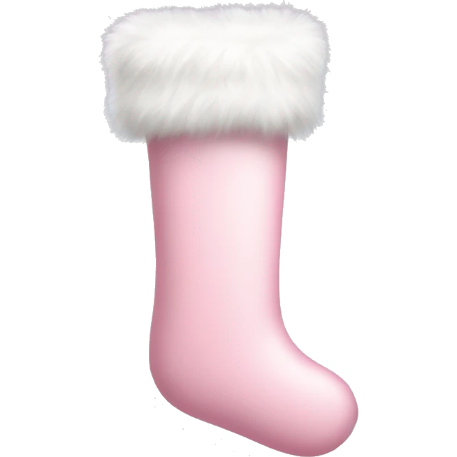 Light pink stocking with white fur  emoji