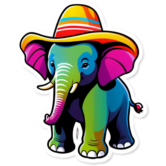 Elefante con sombrero  emoji