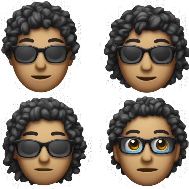 Crie um emoji gamer para minhas lives na twitch, cabelo preto de oculos com visual hacker cor do corpo branca emoji
