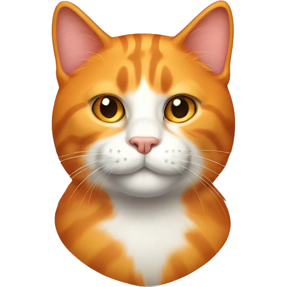 Big orange cat with tricolour kitty emoji
