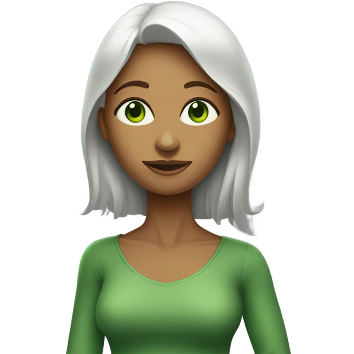 Green eyed human woman full body  emoji