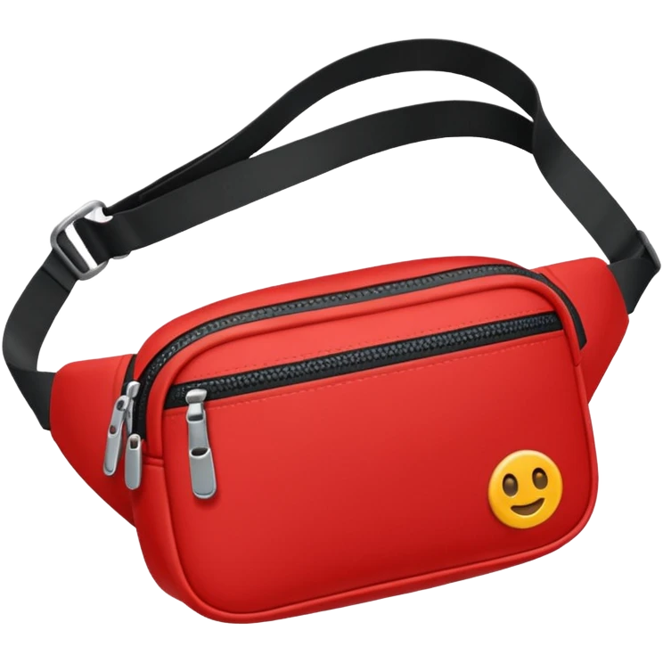red waist bags emoji