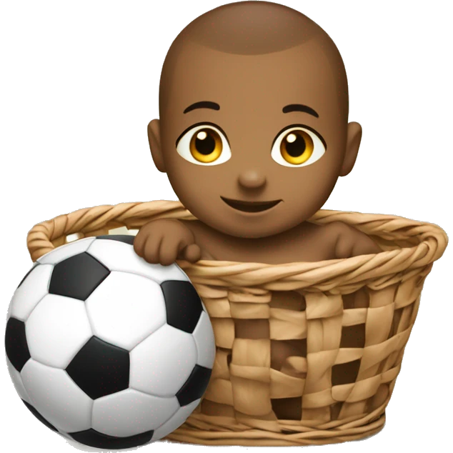 baby that play soccer in a basket jursey emoji
