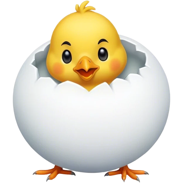 Poussin avec des grosses boules emoji
