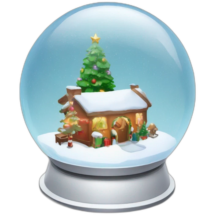 Christmas snow globe vr headset inside emoji