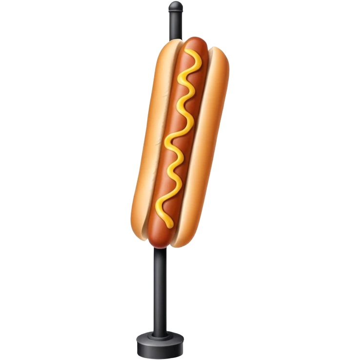 a hot dog on a pole emoji