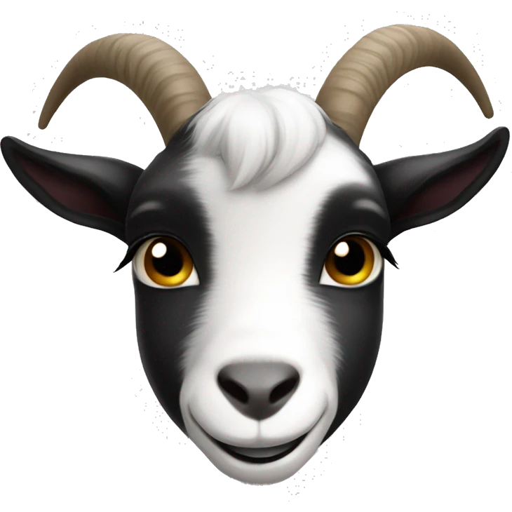 black and white baby goat no hors emoji