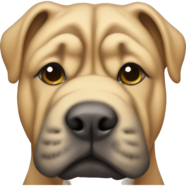 Shar pei face with big muzzle emoji