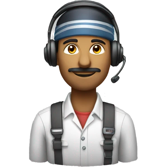indian support enginer with headset emoji