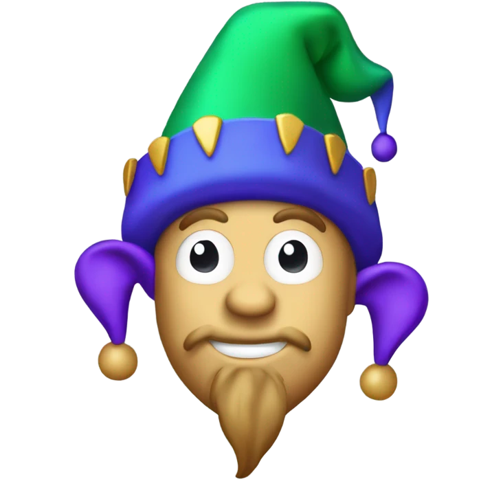 Jester’s cap with multiple floppy peaks emoji