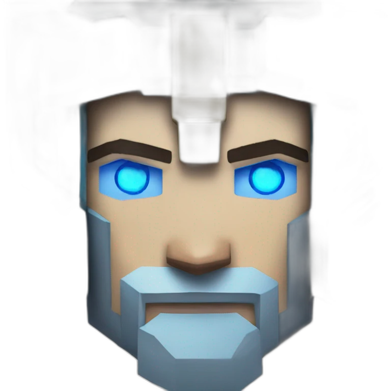 Minecraft Articuno Cyberpunk Head emoji