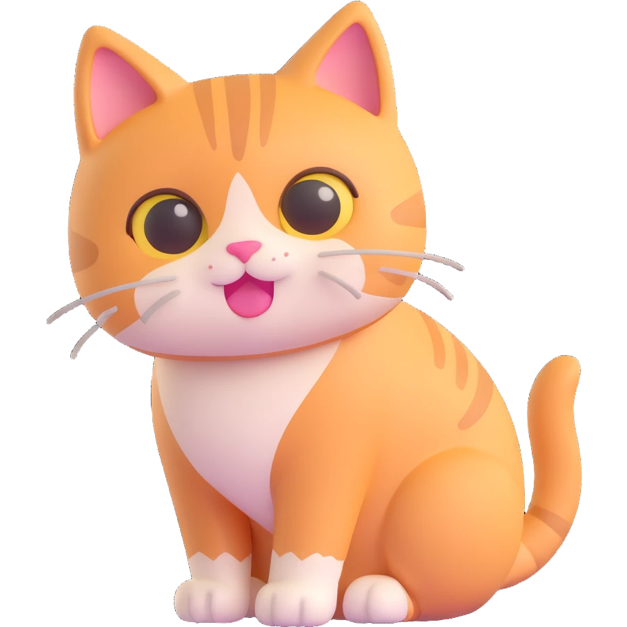 A cute cat emoji