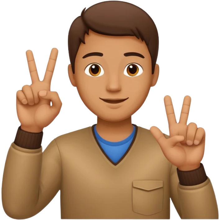 man giving the 'okey' hand sign with a friendly expression emoji