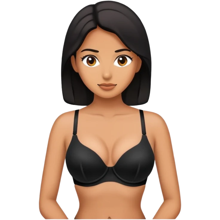 Woman in bra emoji