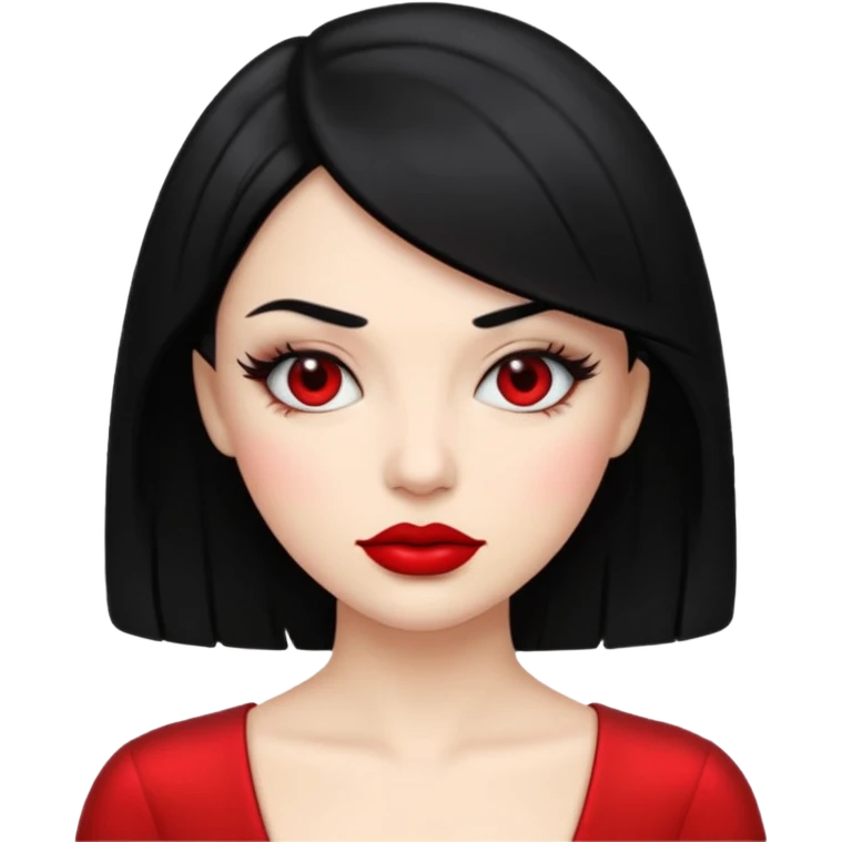 “Emoji girl, femme fatale, black hair emoji
