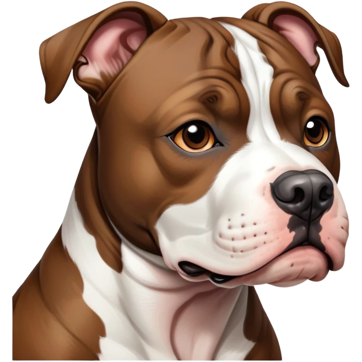Brindle pit bull with white on its face emoji