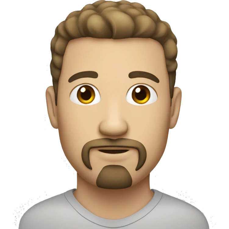 full man with goatee, white skin  emoji